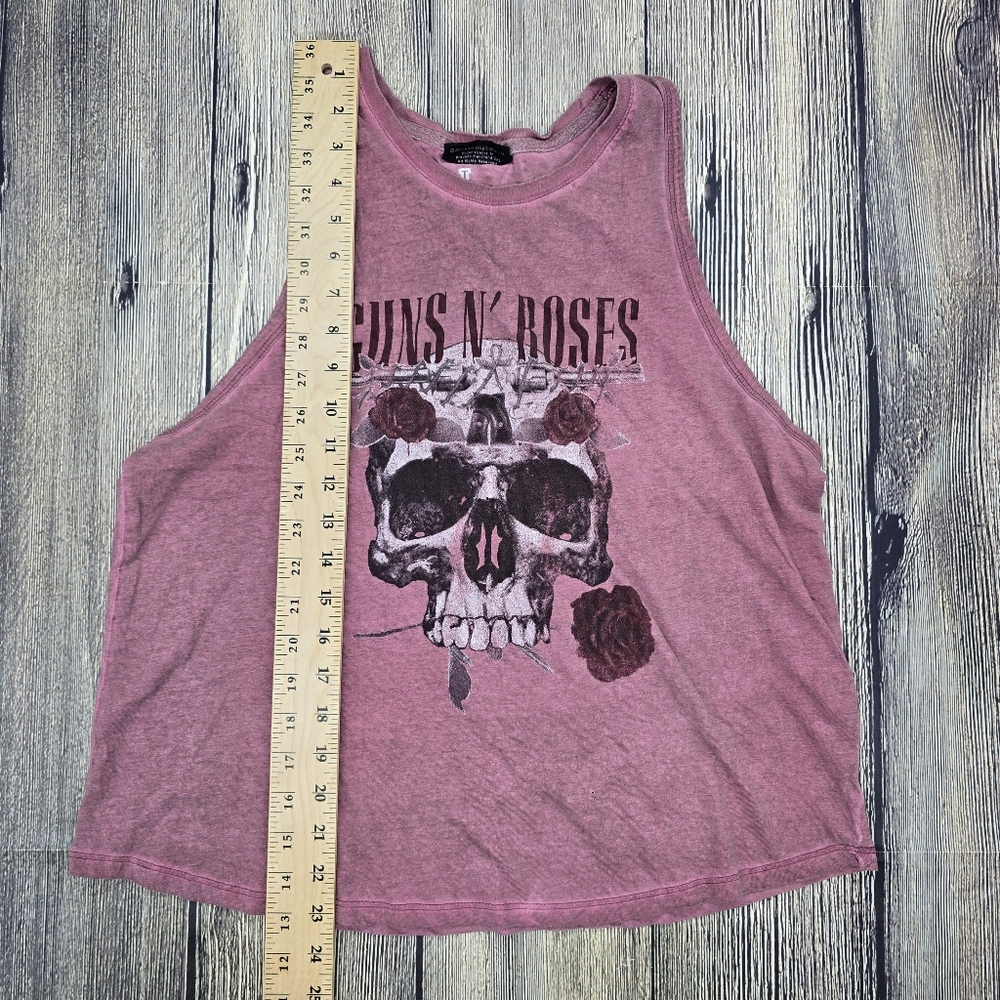 Cotton On Guns N Roses The Swing Tank Floral Skull Printed Tank Top - Picture 12 of 12